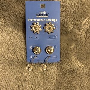Capezio Bunheads Silver Performance Earrings Set